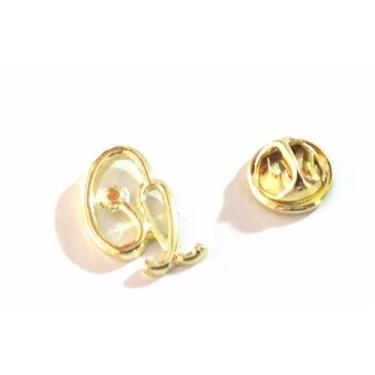 Imagem de Broche Enfermagem Esteto Coração Folheado Ouro 18k - Milena Folheados