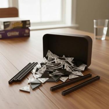 Imagem de Jogo Super Trimino Xadrez Triplo 76 peças 6 Suportes