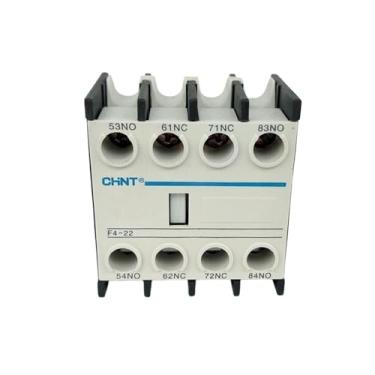 Imagem de 1 bloco de contato auxiliar de contator CA F4-04 4NC F4-40 4NO F4-22 2NO+2NC F4-31 3NO +1NC F4-13 Contato auxiliar LA1-DN (Cor: F4-04 4NC)