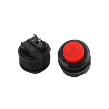 Imagem de 10 peças AC250V 1A SPST 16 mm de diâmetro vermelho tampa redonda trava botão interruptor 2pin DS-511