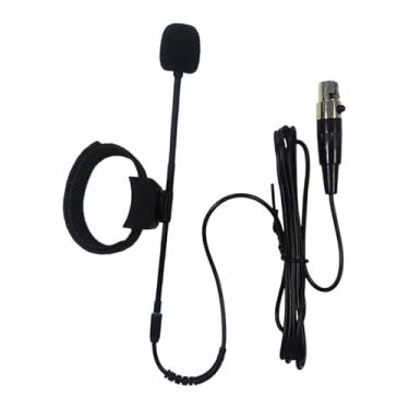 Imagem de simhoa Microfone de clipe para instrumento musical com cabo ajustável e rotação de 360° para Hulusi, 3 Pinos