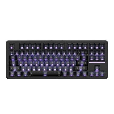 Imagem de ATK Teclado mecânico sem fio A87 Pro, TKL de 87 teclas, suporte de junta, troca a quente, RGB tri-modo (noite estrelada)