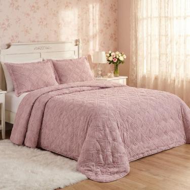 Imagem de Colcha Casal 3 peças Cobre Leito Micropercal 300 Fios Aveline