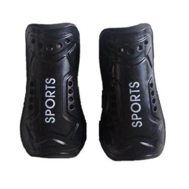 Imagem de Caneleira de Futebol Infantil e Juvenil, Proteção Segura para Treinos e Partidas Amigas, Adequada para Campo e Society (Preto)