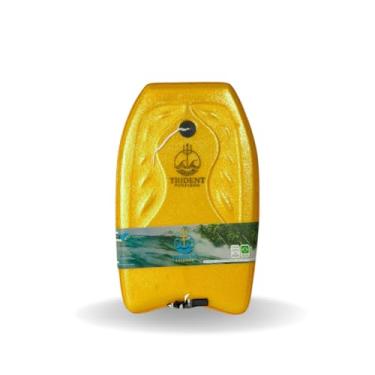 Imagem de Prancha Bodyboard Prancha de Surf com Leash Flutuante para Praia Piscina e Lazer Aquático (Amarelo)