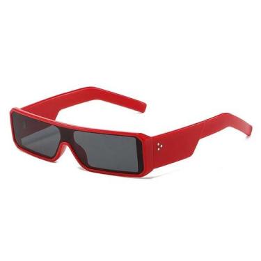 Imagem de Óculos De Sol Femininos Retrô Y2K Estilo Europeu Com Lente Retangular 