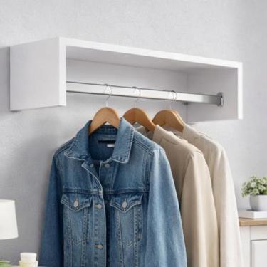 Imagem de Cabideiro De Parede Arara Porta Roupas Quarto Closet loja - HOmobile