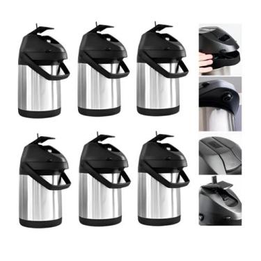 Imagem de Caixa com 06 Garrafas Térmica De Inox 2,5 Litros Prata - Sure Up