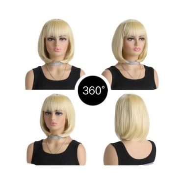 Imagem de Peruca Curta Resistente Ao Calor Com Franja Para Mulheres, Ideal Para 