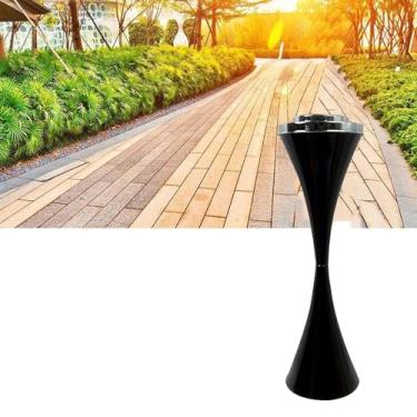 Imagem de Cinzeiro resistente ao ar livre com tampa, recipiente grande de metal para descarte de cigarros para pátio, uso comercial, adequado para charutos e fumantes, design durável e elegante