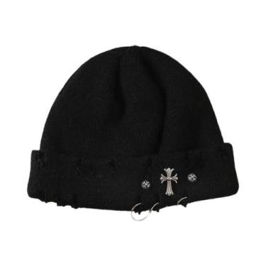 Imagem de Gorro De Inverno Unissex Com Chifres De Diabo Em Tricô, Touca Quente D