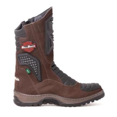 Imagem de Bota Bell Boots Masculina Motociclista Couro Premium Cano Alto Resistente à Água-Masculino