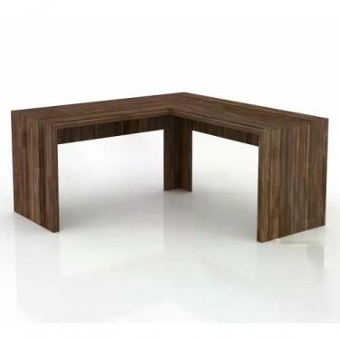 Imagem de Escrivaninha Para Escritorio Angular Me4116 Nogal Nogal - TECNO MOBILI