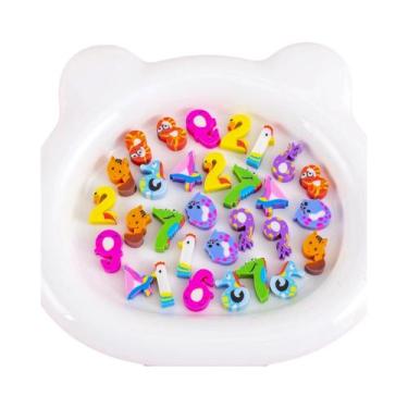 Imagem de Mini Borrachas De Frutas E Animais Em Estilo Cartoon, Pacote Com 30 Pe