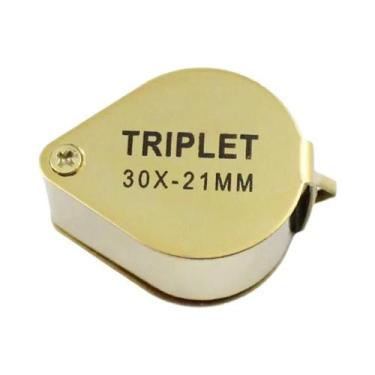 Imagem de Lupa De Bolso Dobrável Para Joias E Diamantes - Lente Tripla De Aument