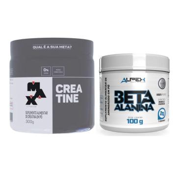Imagem de Kit Creatina 300g Max Titanium + Beta Alanina 100g Alpex-Unissex