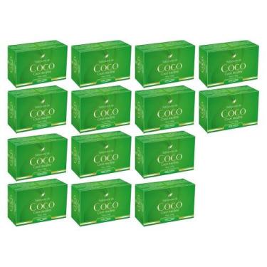 Imagem de 14x sabonete cocos nucifera a base de óleo vegetal palmiste hidratação