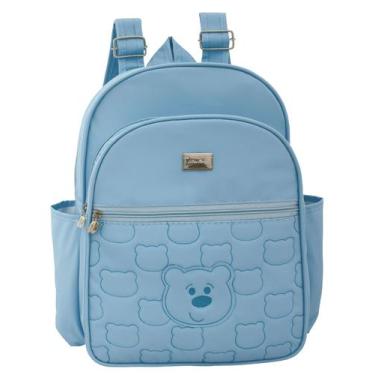 Imagem de Mochila Maternidade Grande Saída Bebê Menino e Menina - Merver, AZUL