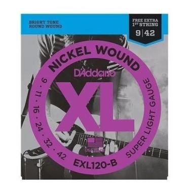 Imagem de Encordoamento d'addario guitarra exl120b 09 nickel wound