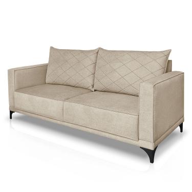 Imagem de Sofá Living 2 Lugares 1,60m Horus Bouclê Dourado Pés De Aço - Pallazio