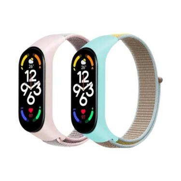 Imagem de Correias De Substituição De Nylon Ajustáveis para Xiaomi Mi Band 7 6 5
