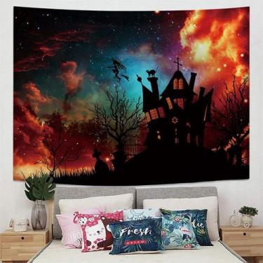 Imagem de Tapeçaria, microtecido de parede de Halloween, 150x130cm, decoração de