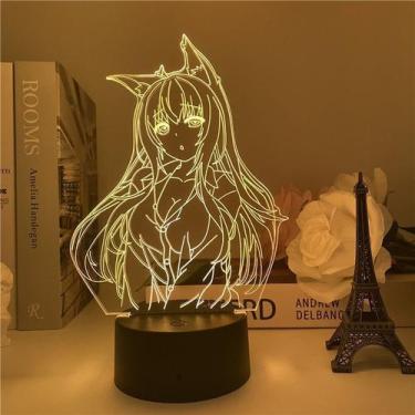 Imagem de Luz noturna LED 3D Nekoparas Vanillas que muda de cor para crianças - 