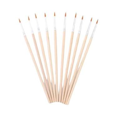 Imagem de Conjunto De Pincéis Planos De Nylon Com Cerdas Para Pintura - 10, 30, 