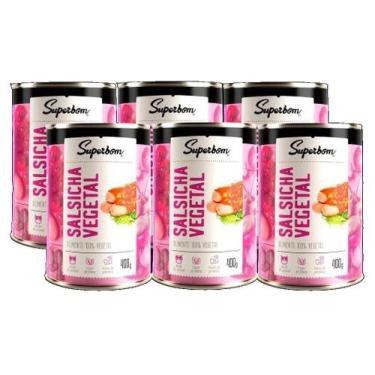 Imagem de Kit 6 Salsicha Vegetal Superbom Lata 300G