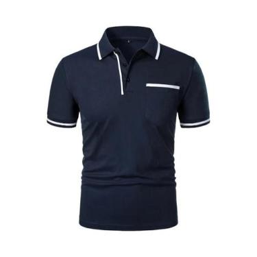 Imagem de Camisas Polo Masculinas Casuais De Verão, Respiráveis, De Manga Curta,