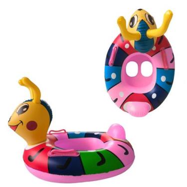 Imagem de Boia Bote Com Alça Bichos Sortidos Colorido Até 3 Anos - Blender, Rosa