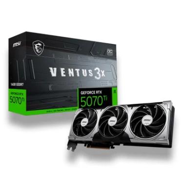 Imagem de Placa De Vídeo RTX 5070 Ti 16gb Gddr7 256bits Ventus 3x Oc - Msi 912-v531-092