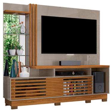 Imagem de Estante Home Theater Frizz Plus Com Pés Fendi Naturale - Madetec