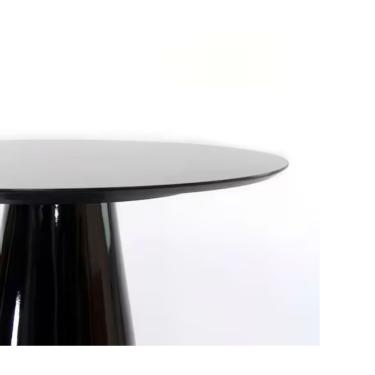 Imagem de Mesa De Jantar Cone 120 Cm Laqueada Preto