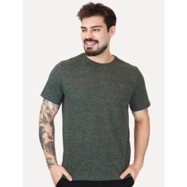 Imagem de Camiseta Dudalina Masculina Melange Color Verde Escuro Mescla-Masculino