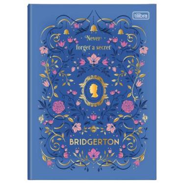 Imagem de Caderno Colegial Brochura Capa Dura Bridgerton Folhas Decoradas Super 