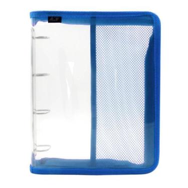 Imagem de Pasta Fichário Universitário Acp Cristal com Zíper 1142, Azul