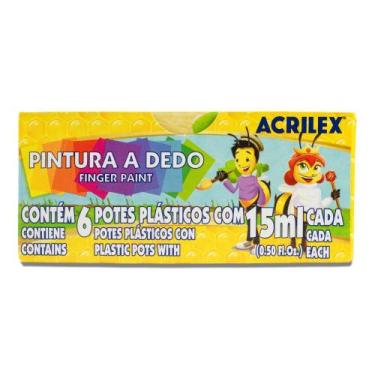 Imagem de Pintura a Dedo Acrilex 30ml 6 Cores 11306