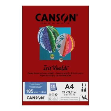 Imagem de Papel Canson A4 Iris Vivaldi 185g 25Fls - Escolha a Cor, Grena