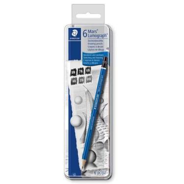 Imagem de Lápis Grafite Staedtler Mars Lumograph com 6 Graduações