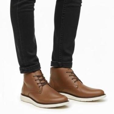 Imagem de Bota Coturno Masculino Em Couro Super Macia E Resistente e Dia a Dia Trabalho 2000-Masculino