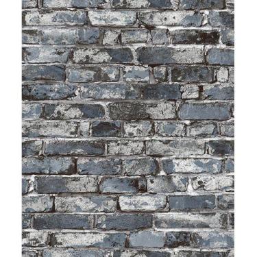 Imagem de Papel de parede vinilico importado pedras, na cor  cinza/grafite - Eda