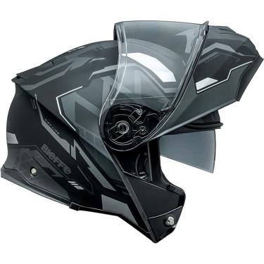Imagem de Capacete Escamoteavel Óculos B-dynamic Preto Fosco Grafite ~ Bieffe