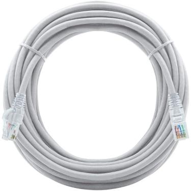 Imagem de Cabo de Rede RJ45 Cat 6 10GBPS Giga Lan Ethernet 100% Cobre 250 MHZ Plug & Play 3 Metros Branco