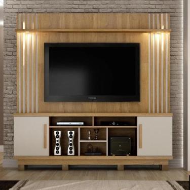 Imagem de Estante para TV e Home Theater até 60 Polegadas com LED MDF 200cmx195c