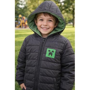 Imagem de Jaqueta Minecraft Infantil Puffer Outono - Inverno Menino Minecraft - 