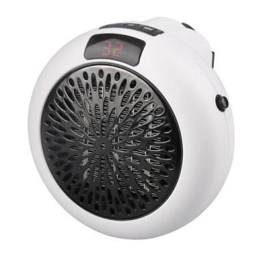 Imagem de Mini aquecedor portátil de mesa montado na parede 800 W Hot Air White 