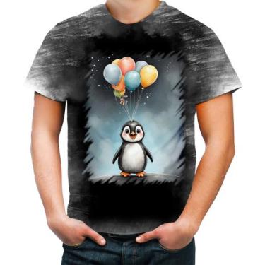 Imagem de Camiseta Desgaste Bebê Pinguim com Balões Crianças 3 - Kasubeck Store®