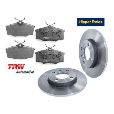 Imagem de Kit discos + pastilhas de freio gol parati após 97 g2 g3 g4 - HIPPER F