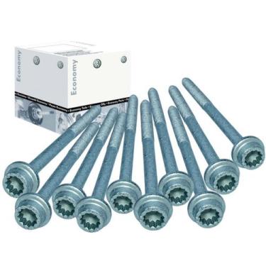 Imagem de Kit 10 Parafusos Cabeçote Gol Parati Saveiro 1.0 8V EA111 Fox Polo 1.6